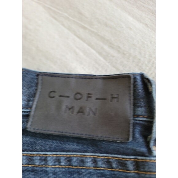 Citizens Humanity Mens Jeans 37x28.5 Straight Distressed Dark Blue Mid Rise USA - Picture 2 of 16